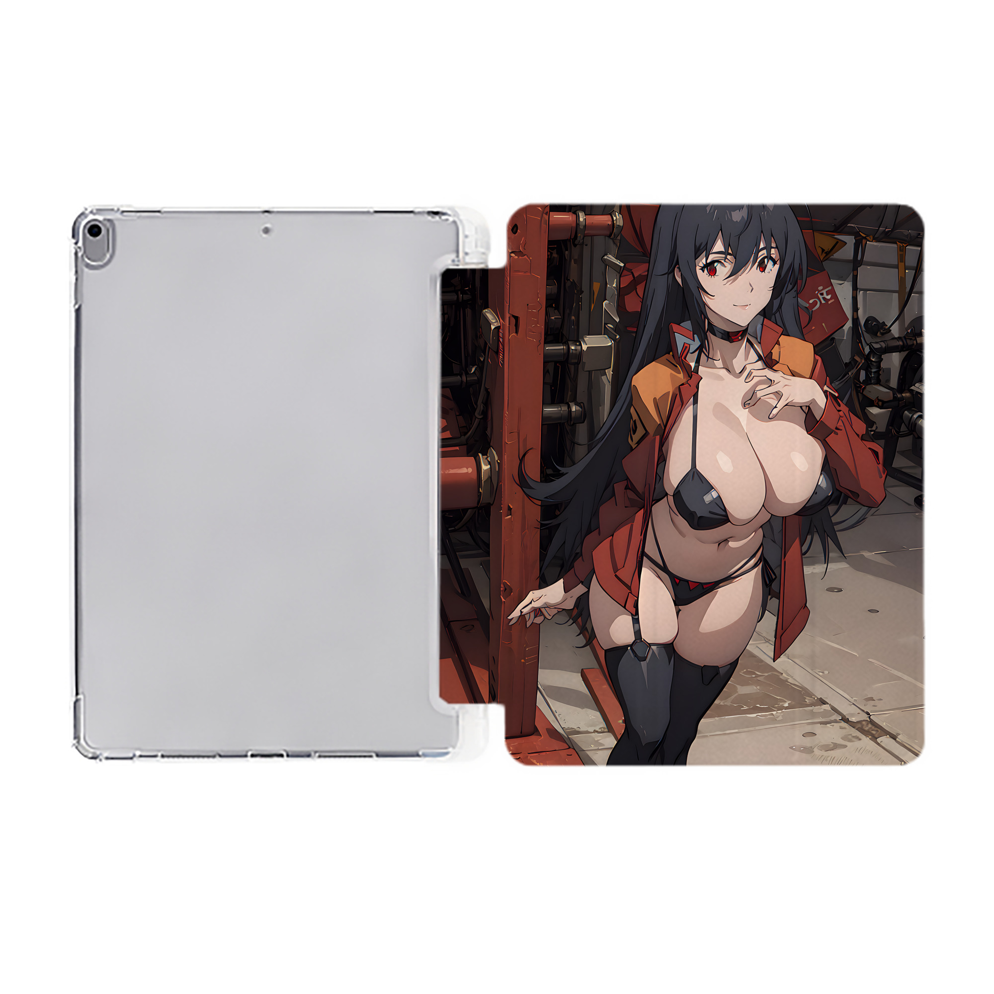 （画像用） EVA 新世紀エヴァンゲリオン IPad ケース ペン収納付き 三つ折りスタンド PUレザー×シリコン 対応機種9.5/10.5/10.9インチ